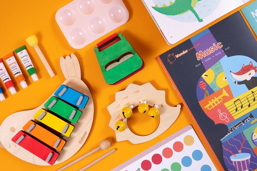 Steam 優質玩具 木製樂器 繪本學英文發音